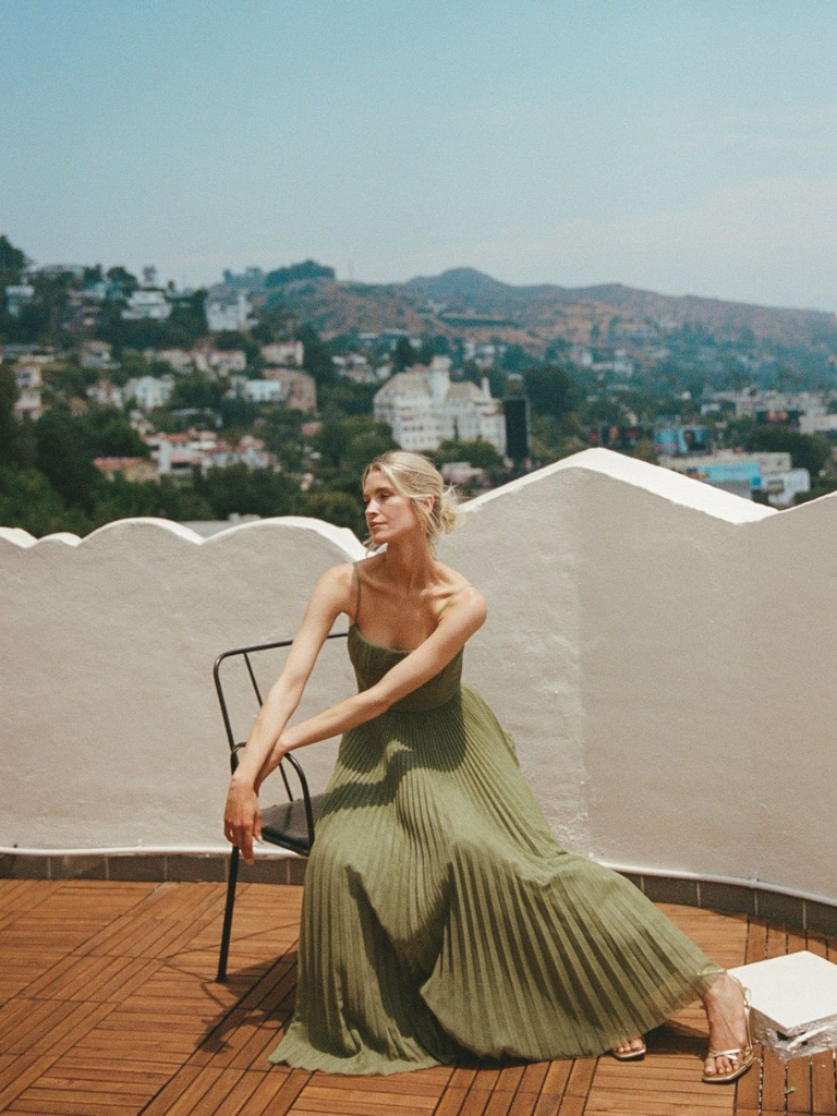 Women's Dress |Strappy Maxi Pleated Skirt