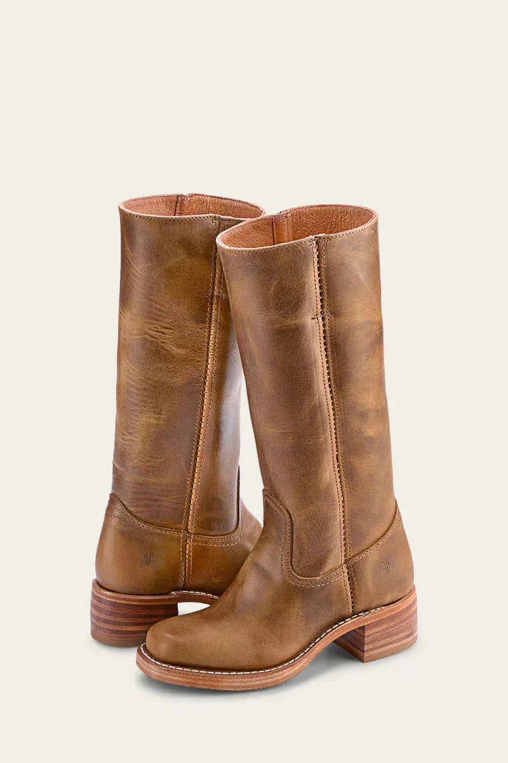 Boots For Women | Mid-Calf Closed Toe Block Heel