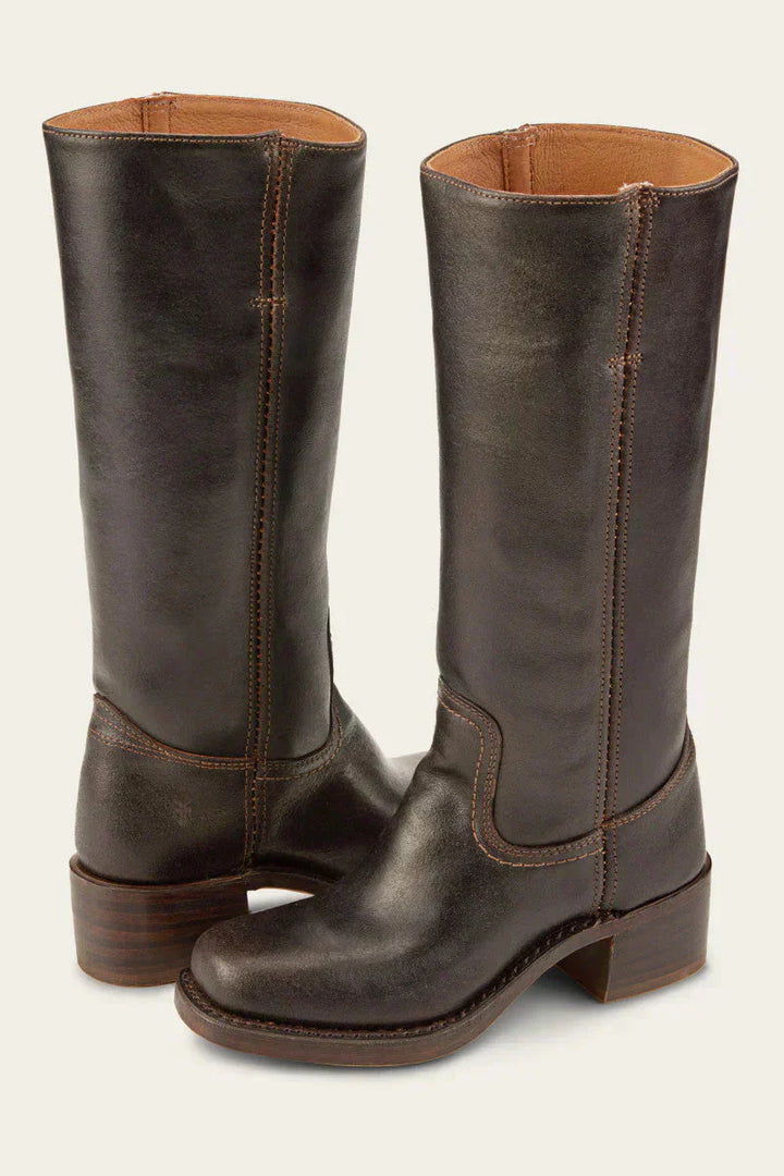 Boots For Women | Mid-Calf Closed Toe Block Heel