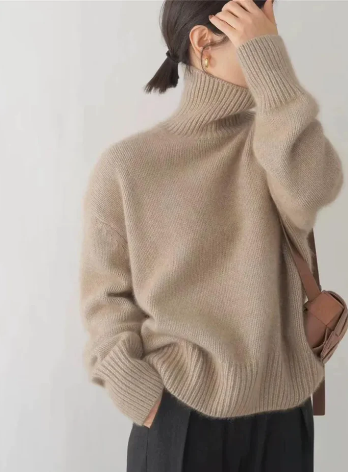 Sweater for Women | Relaxed Fit Turtleneck Knit