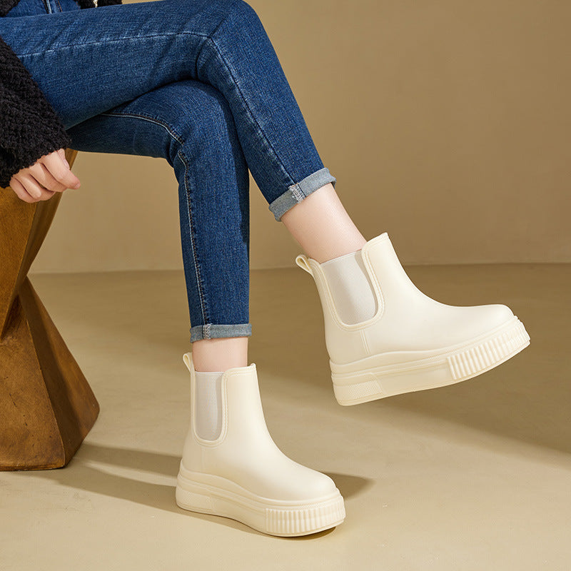 Boots For Women | Elastic Panel Ankle Platform Style
