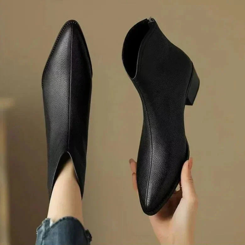 Boots For Women | Slip On Pointed Ankle Heel Design