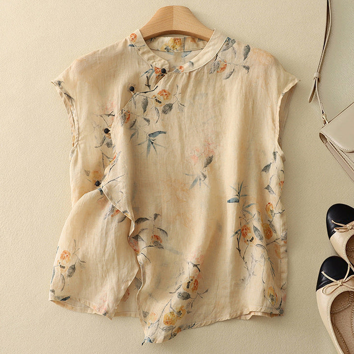 Women’s Blouse | Vintage Floral Sleeveless
