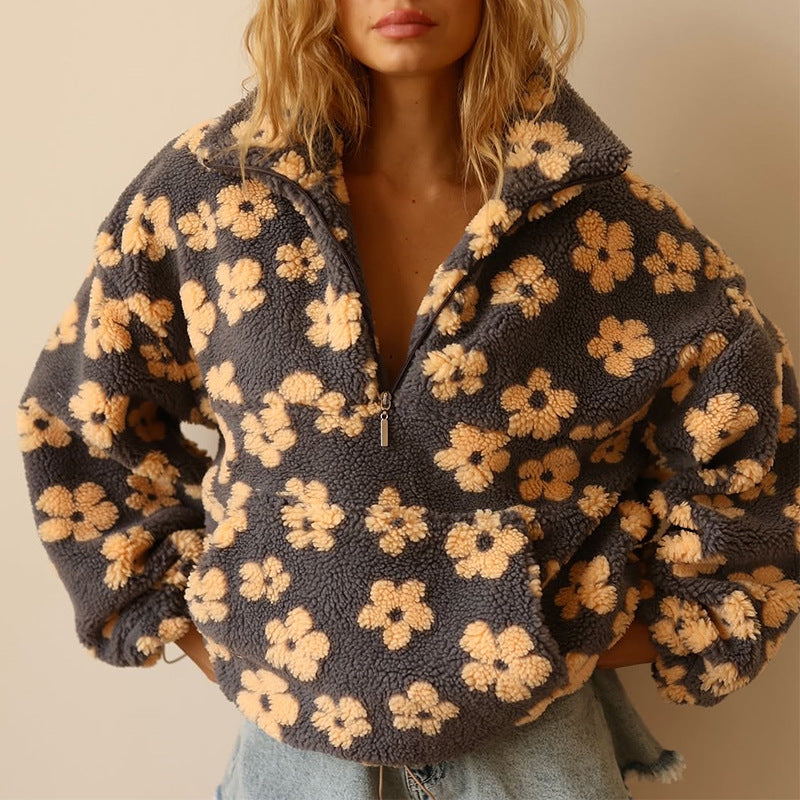Sweater for Women | Quarter-Zip Floral