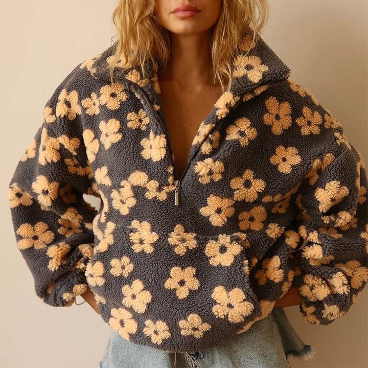 Sweater for Women | Quarter-Zip Floral