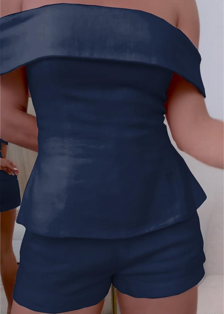 Women’s Two-Piece Set | Off Shoulder Top & Matching Shorts