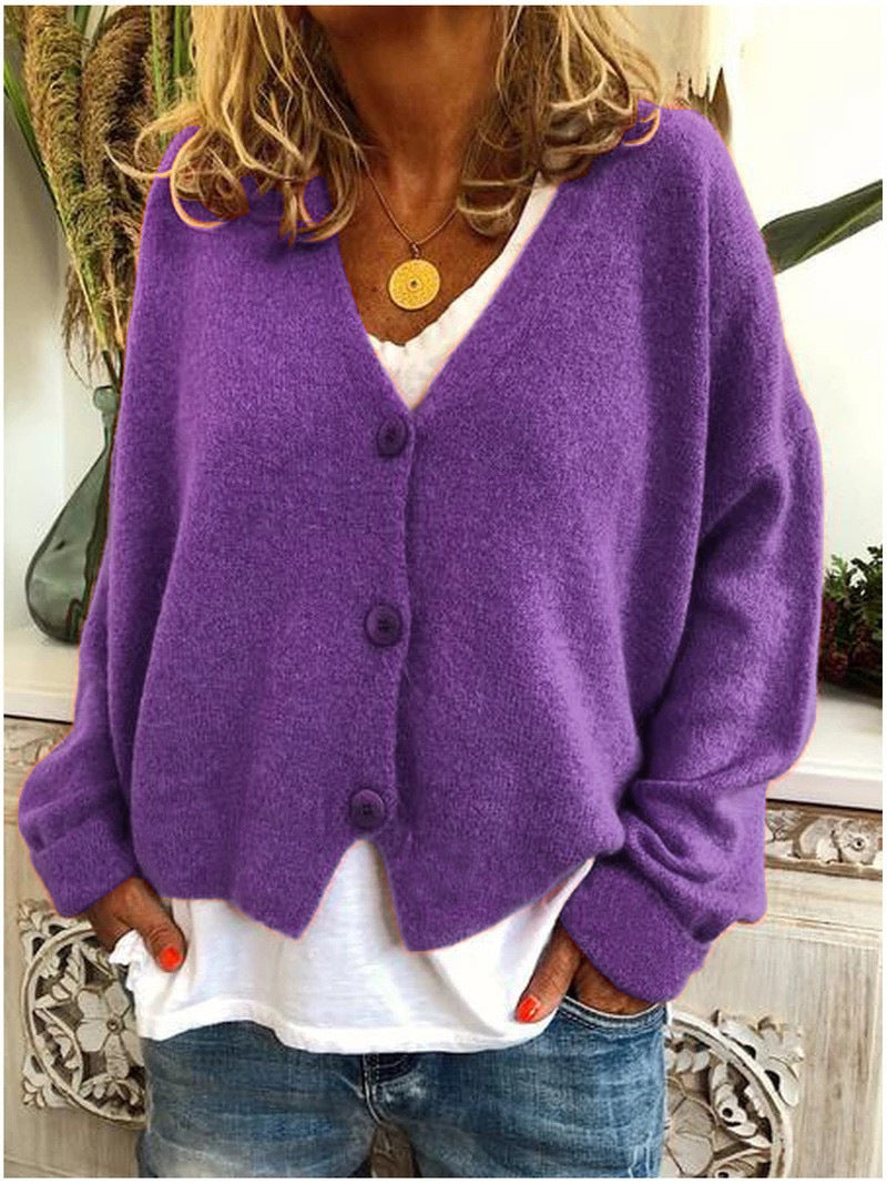 Cardigan For Women | V-Neck Button-Front Knit Design