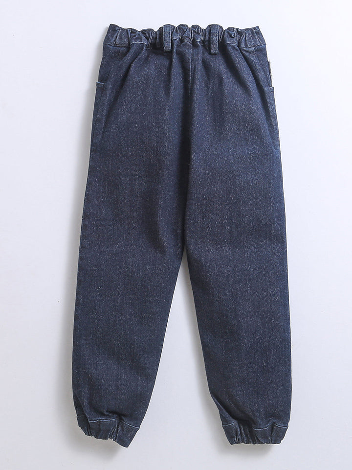 Gray hooded top with striped sleeves and dark joggers