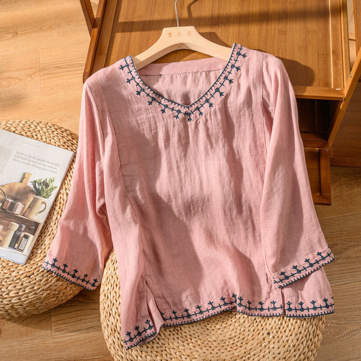 Blouse For Women | Embroidered Trim