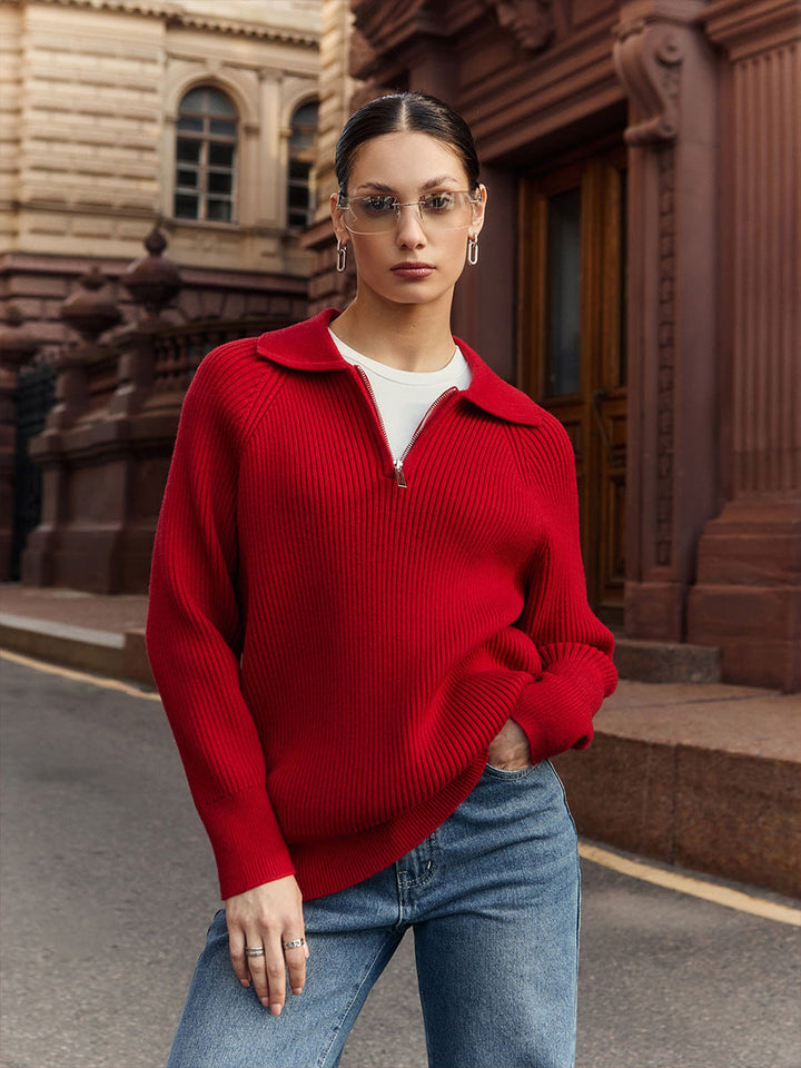 Sweater for Women | Quarter-zip Neckline