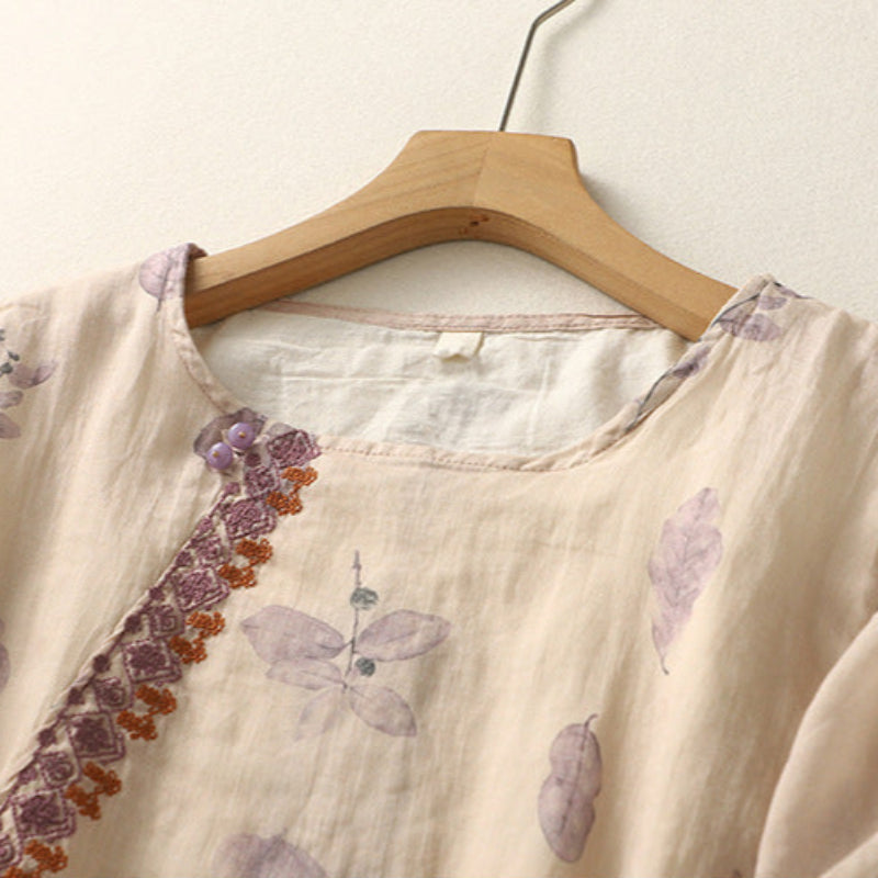 Blouse For Women | Embroidered Round Neck