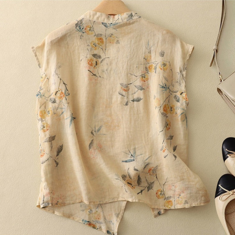 Women’s Blouse | Vintage Floral Sleeveless