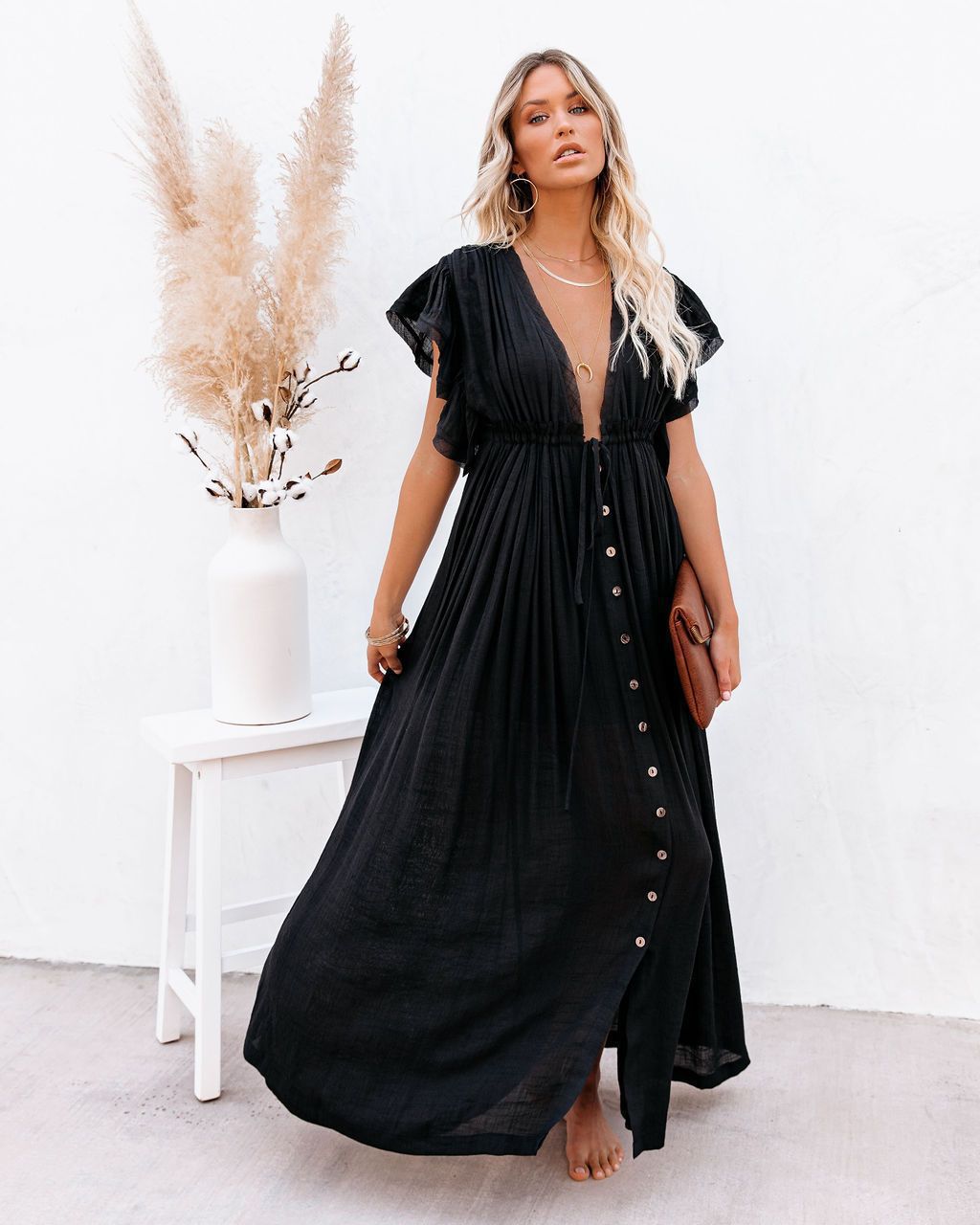 Women's Boho Maxi Dress | Draped Style