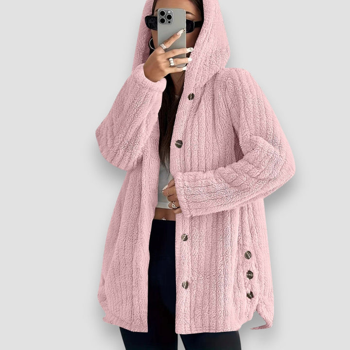 Hooded Cardigan for Women | Cable-knit Texture