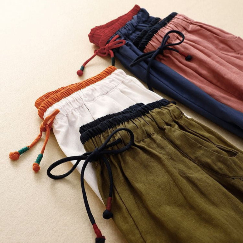 Pants for Women | Elastic Waist Drawstring Casual