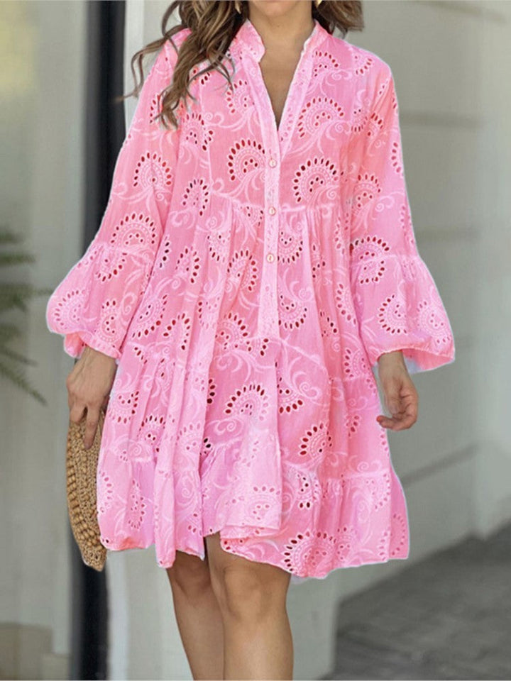 Summer Dress For Women | Mini Long Sleeve Flowing Design