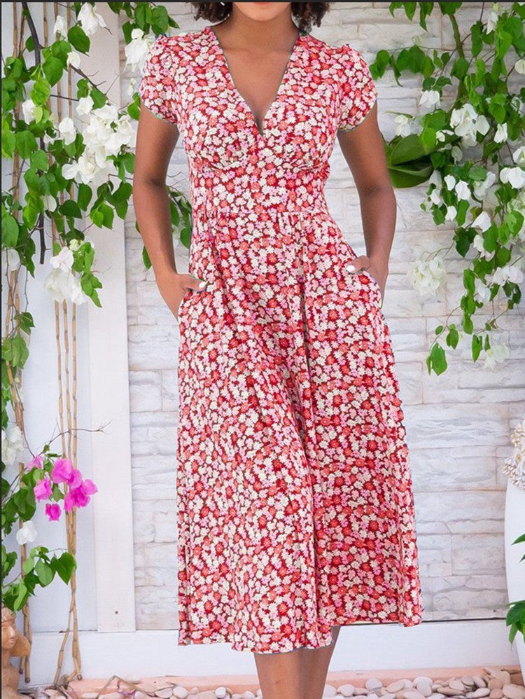 Summer Dress  For Women | Midi Floral Flowing Design