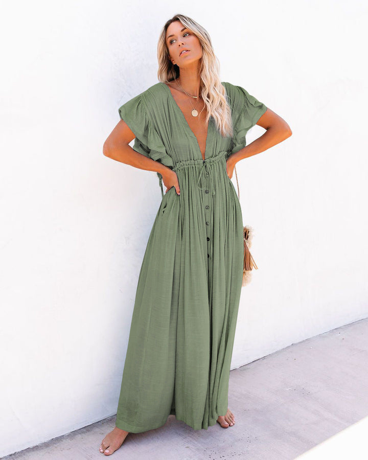 Women's Boho Maxi Dress | Draped Style
