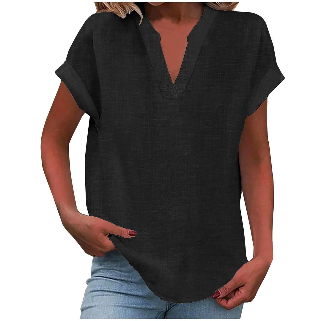 Blouse For Women | Short Sleeve V-Neck