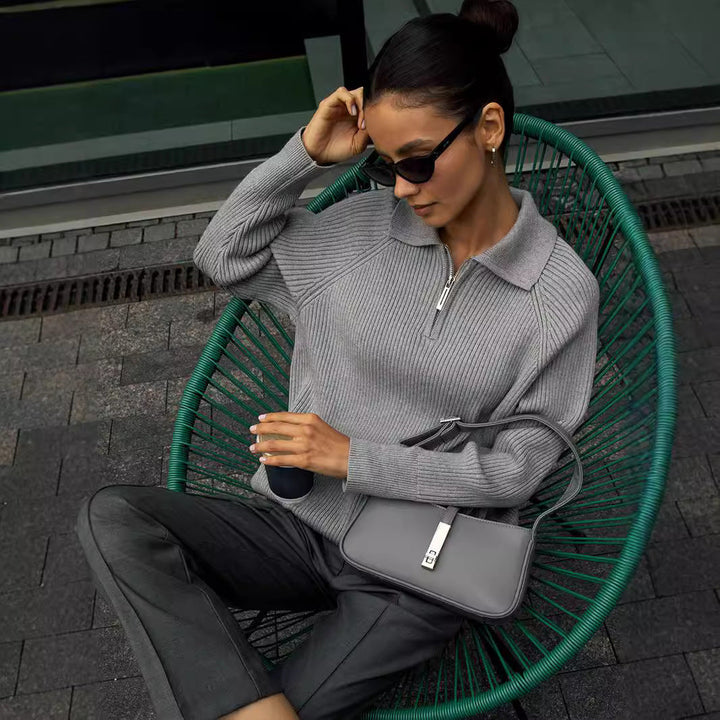 Sweater for Women | Quarter-zip Neckline