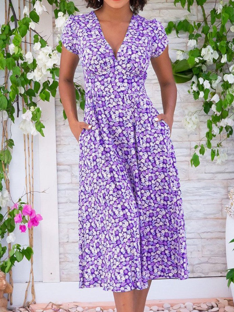 Summer Dress  For Women | Midi Floral Flowing Design