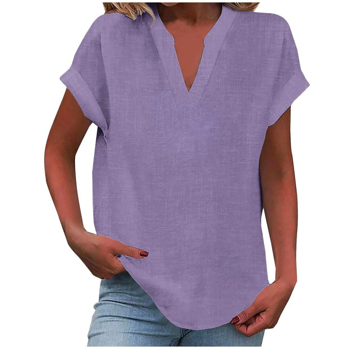 Blouse For Women | Short Sleeve V-Neck