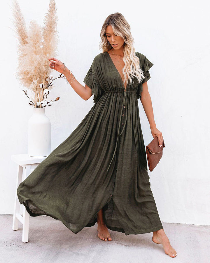 Women's Boho Maxi Dress | Draped Style
