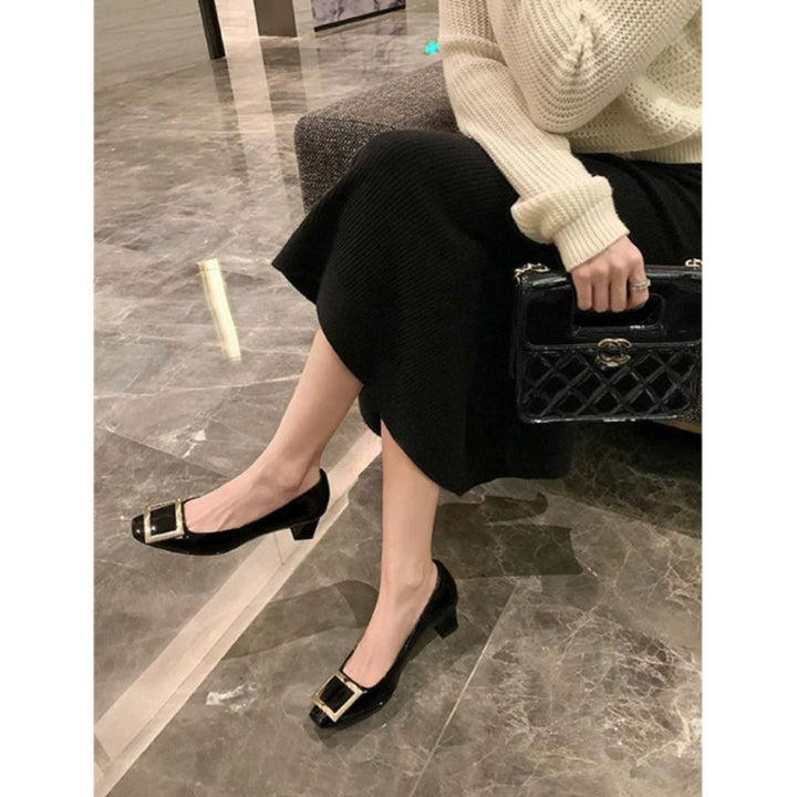 Heels for Women | Closed-Toe with Buckle Accent
