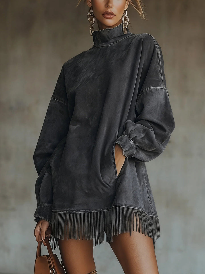 Women’s Dress | High-Neck Fringe