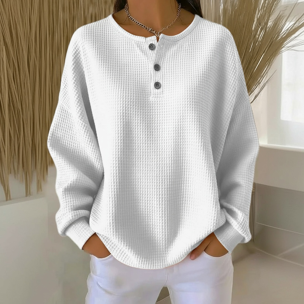 Pullover for Women | Oversized Henley-Style Fit