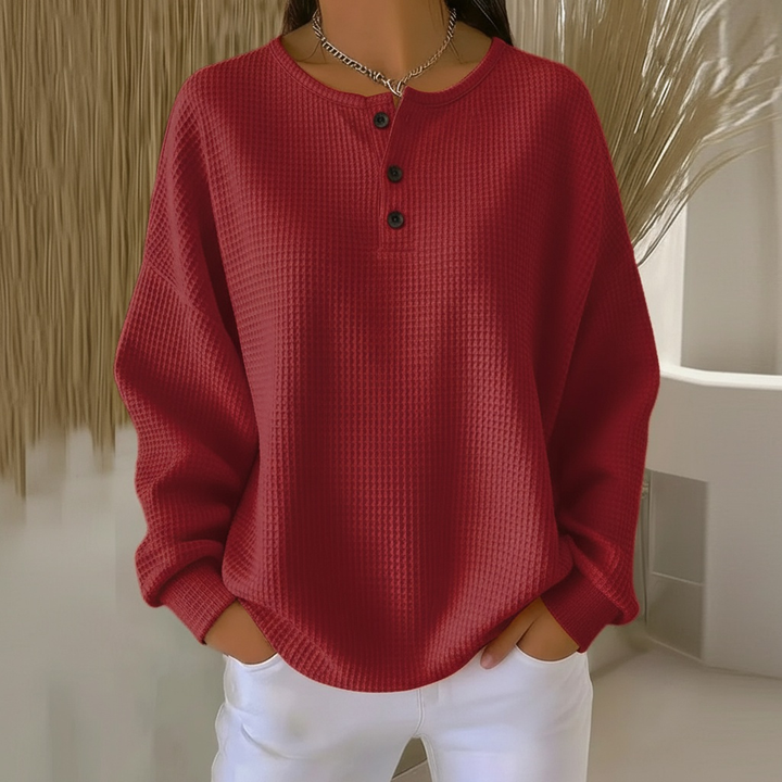 Pullover for Women | Oversized Henley-Style Fit