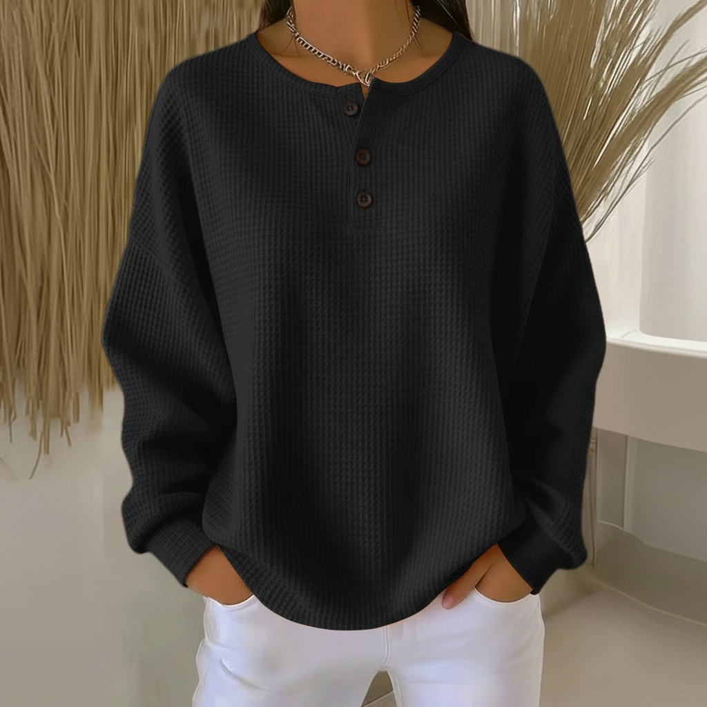 Pullover for Women | Oversized Henley-Style Fit
