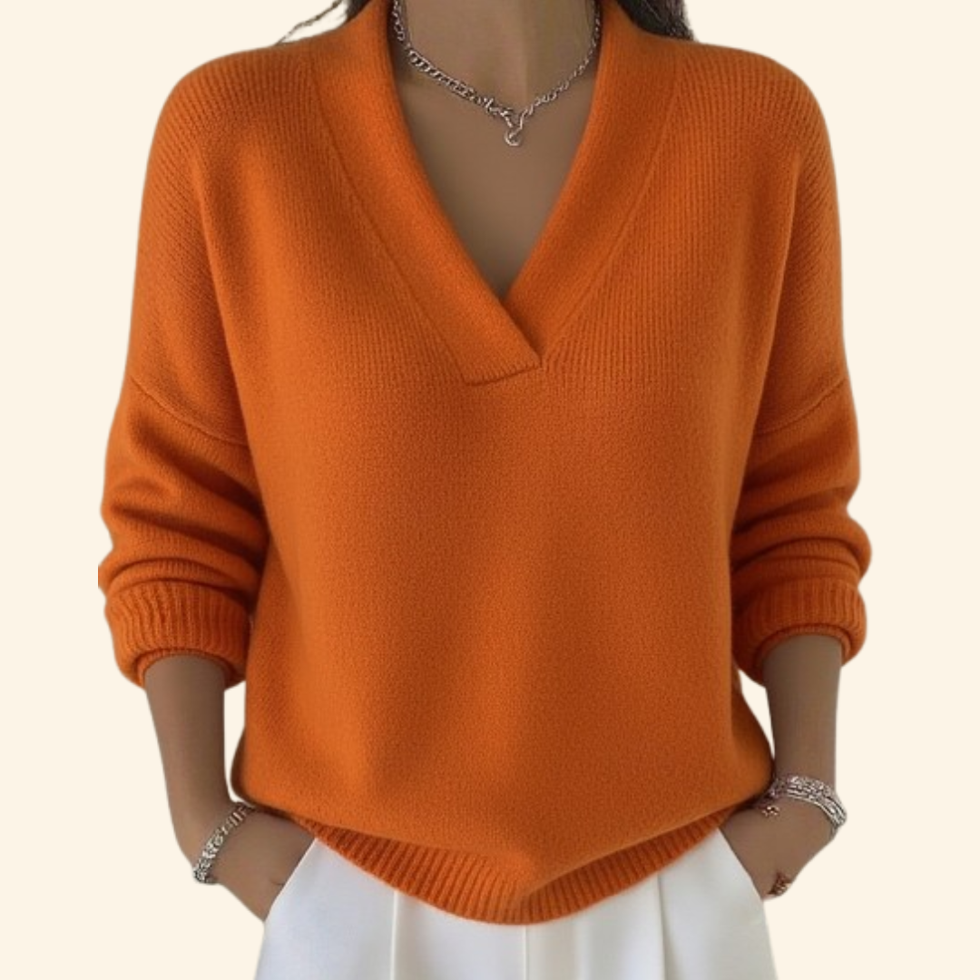 Women’s Blouse | V-Neck Long Sleeves