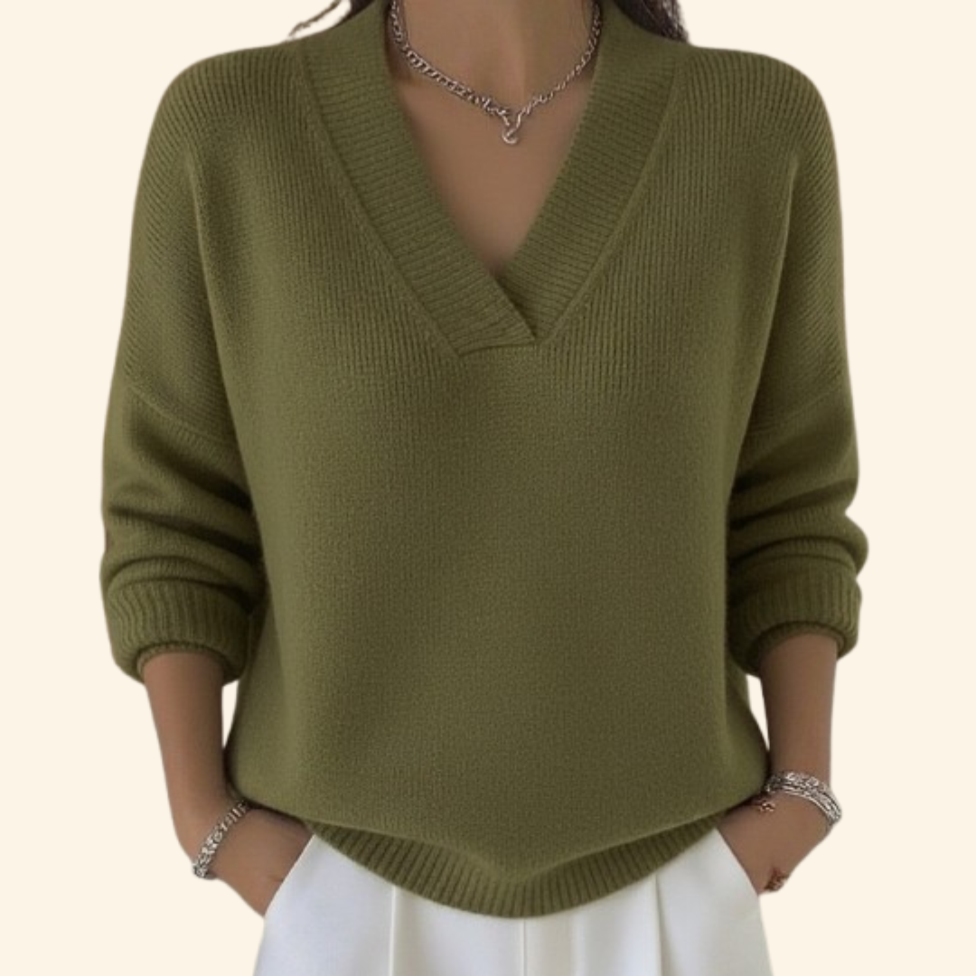 Women’s Blouse | V-Neck Long Sleeves