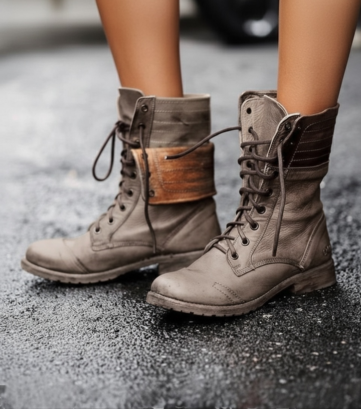 Women’s Boots | Combat Ankle with Lace-Up