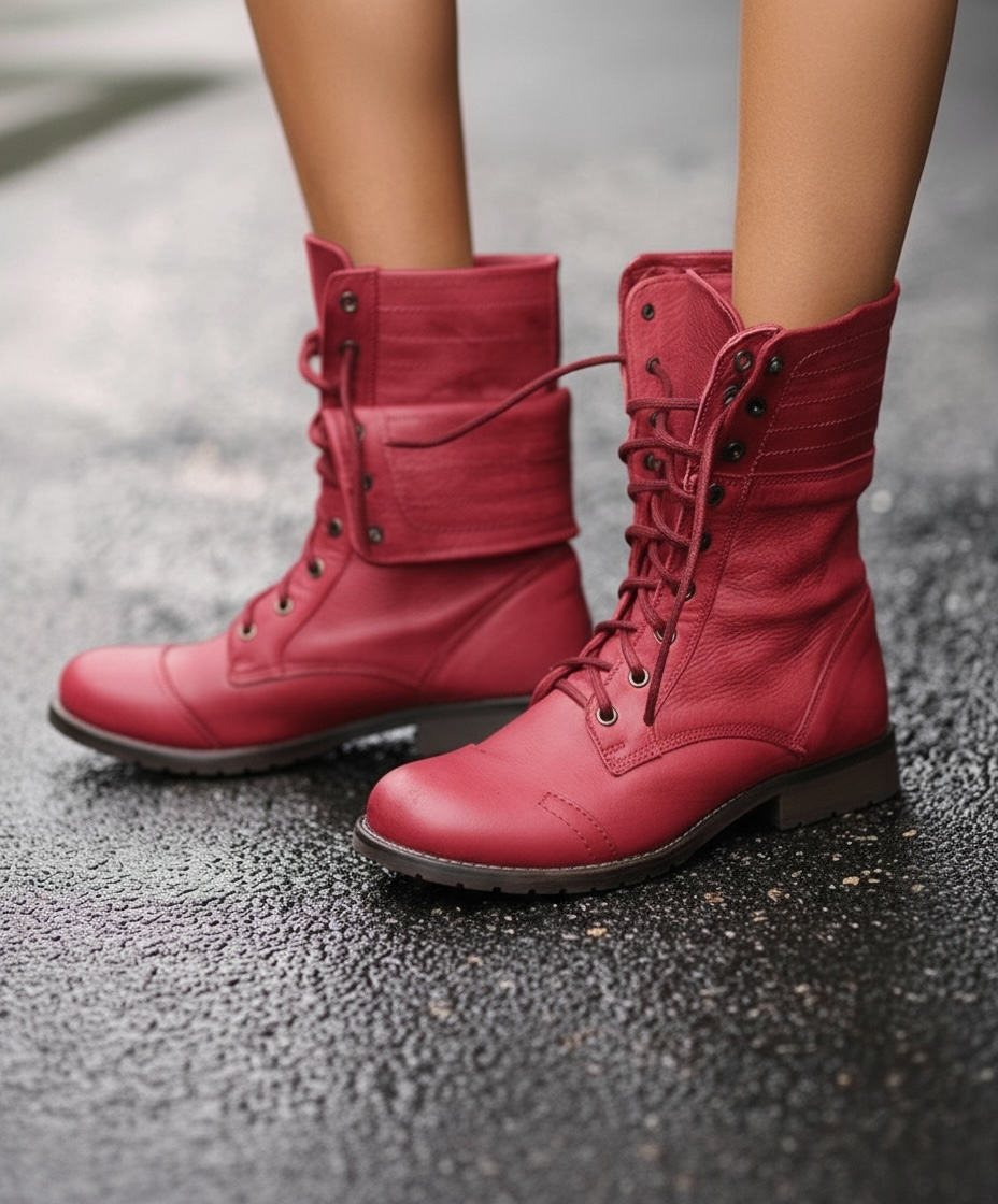 Women’s Boots | Combat Ankle with Lace-Up