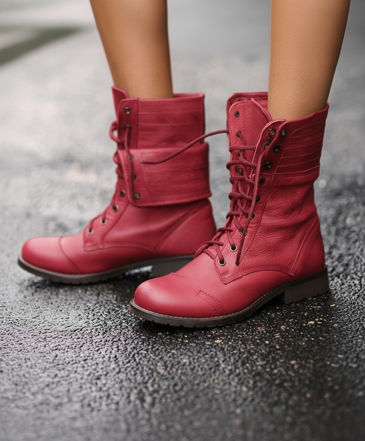 Women’s Boots | Combat Ankle with Lace-Up