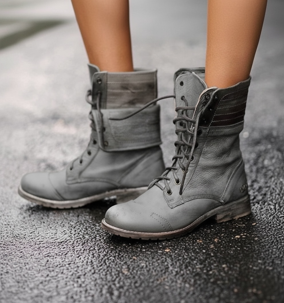 Women’s Boots | Combat Ankle with Lace-Up