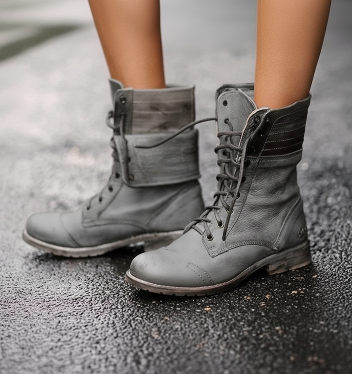 Women’s Boots | Combat Ankle with Lace-Up