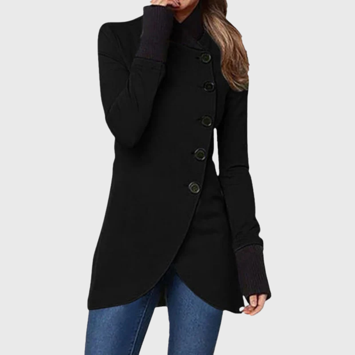 Coat for Women | Asymmetrical Button Tailored