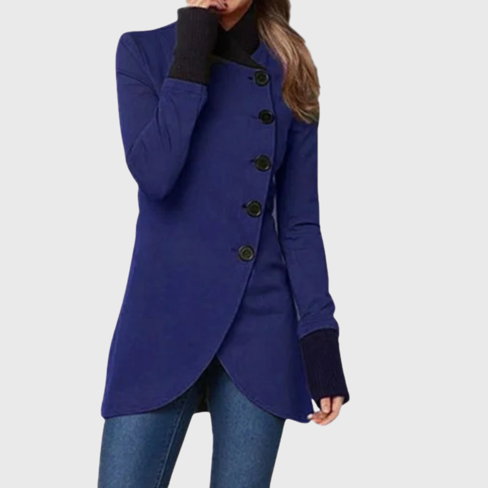 Coat for Women | Asymmetrical Button Tailored
