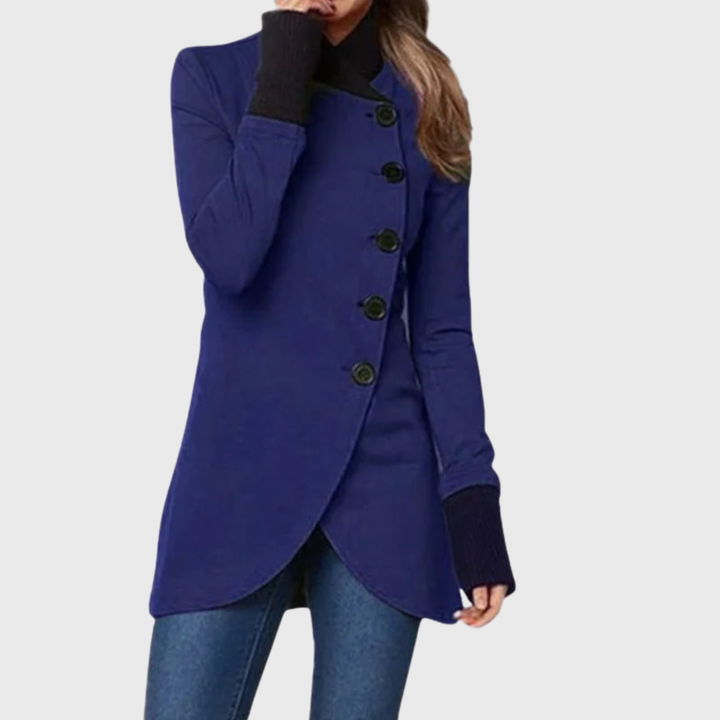 Coat for Women | Asymmetrical Button Tailored