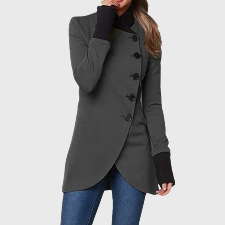 Coat for Women | Asymmetrical Button Tailored