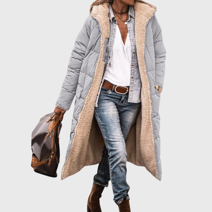 Coat for Women | Long Hooded Mid Length