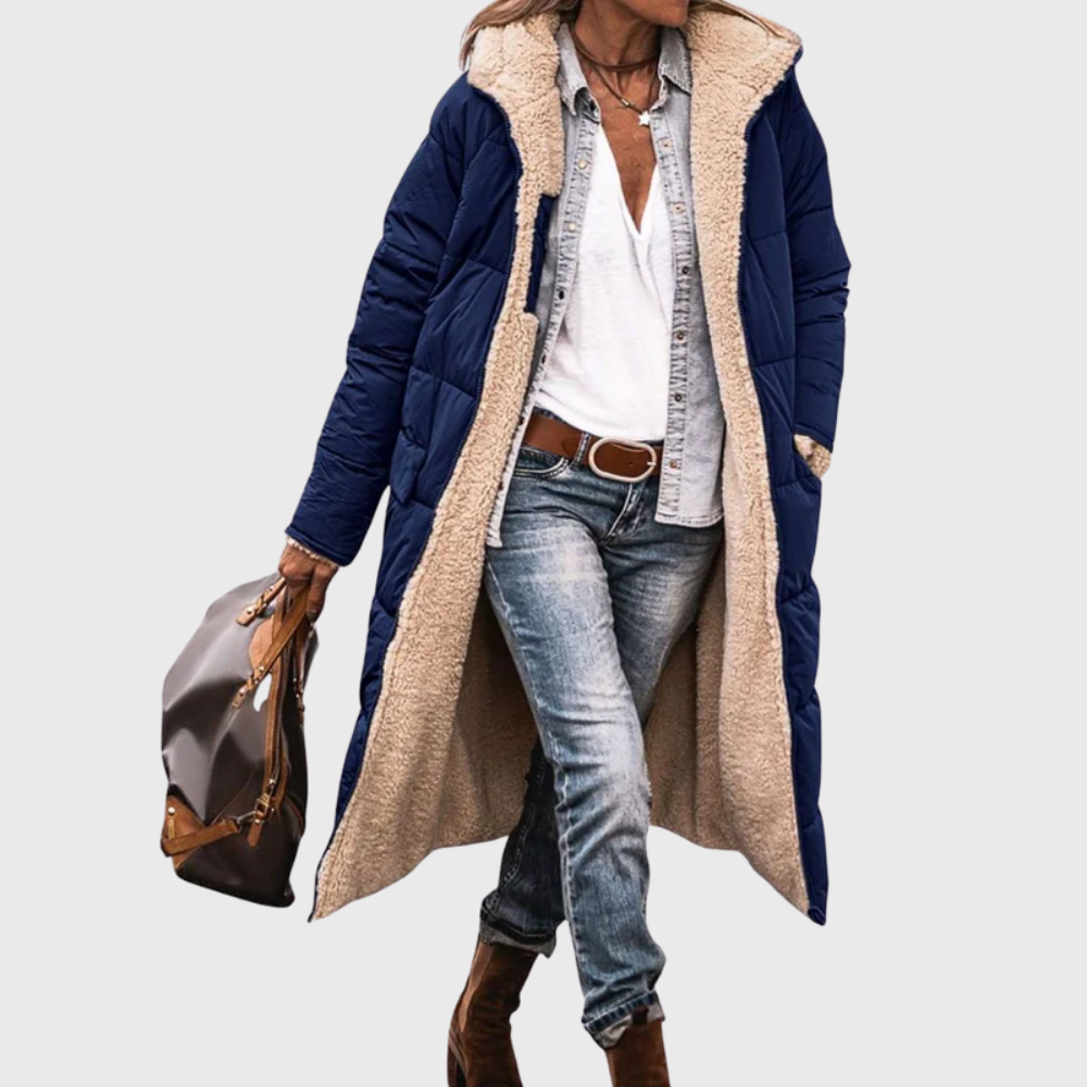 Coat for Women | Long Hooded Mid Length