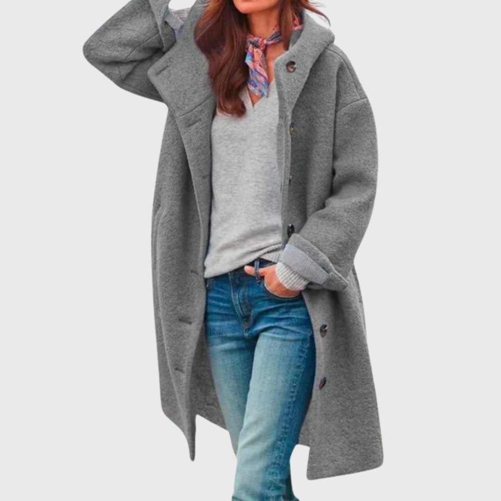 Coat for Women | Mid Length Button Front