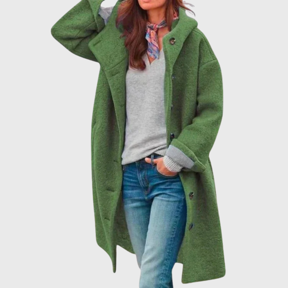 Coat for Women | Mid Length Button Front