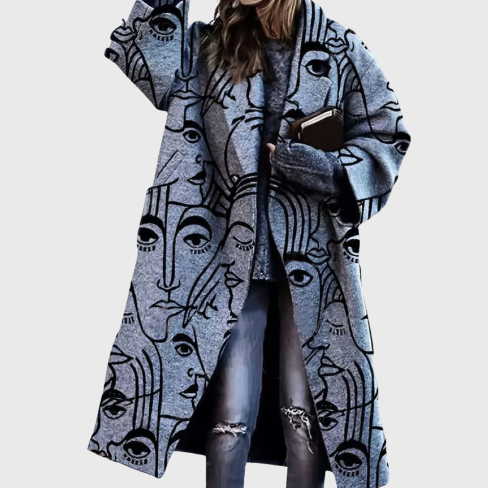 Coat for Women | Oversized Artistic Print