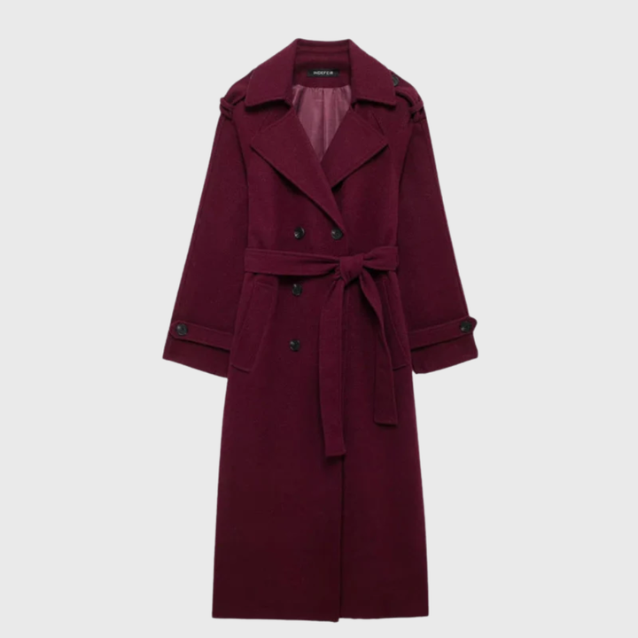 Coat for Women | Long Double Breasted Belted Outerwear