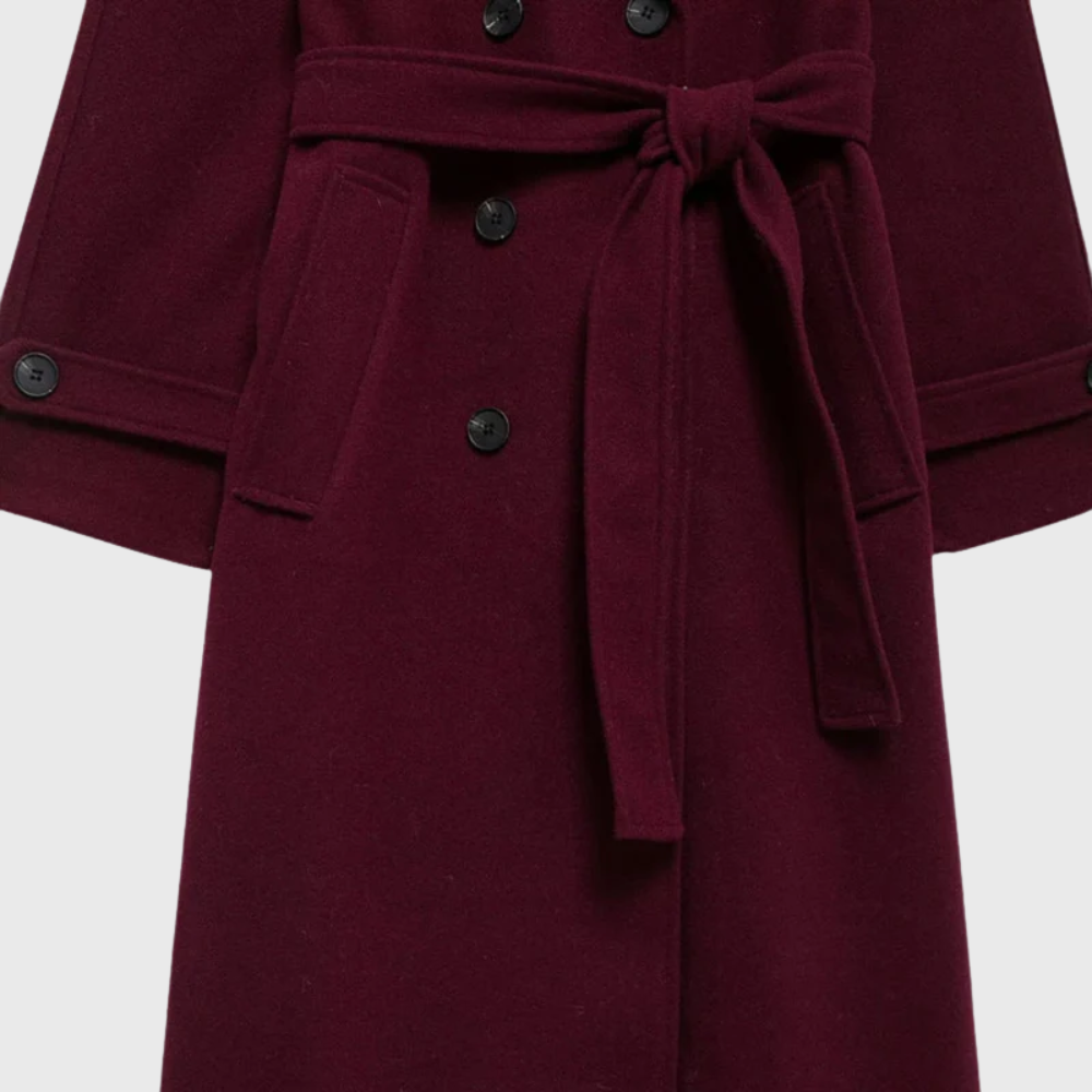 Coat for Women | Long Double Breasted Belted Outerwear